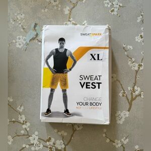 Sweat Spark Sweat Vest Exercise Workout Weightloss Black Men’s XL